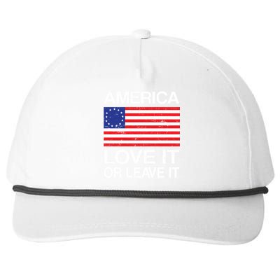 America Love It Or Leave It Betsy Ross Snapback Five-Panel Rope Hat