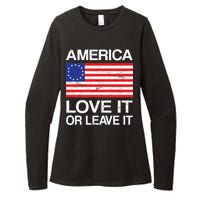 America Love It Or Leave It Betsy Ross Womens CVC Long Sleeve Shirt