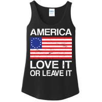 America Love It Or Leave It Betsy Ross Ladies Essential Tank