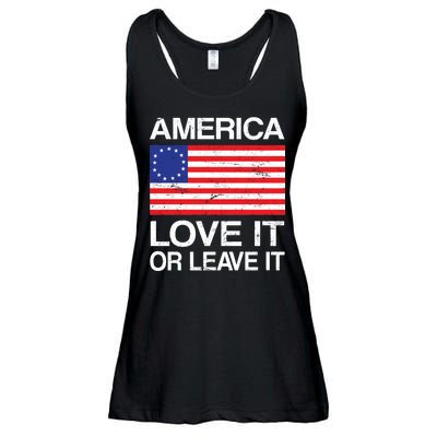 America Love It Or Leave It Betsy Ross Ladies Essential Flowy Tank