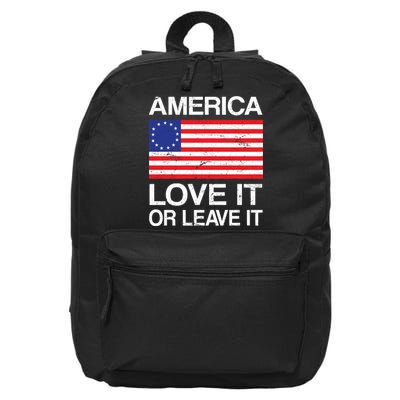 America Love It Or Leave It Betsy Ross 16 in Basic Backpack