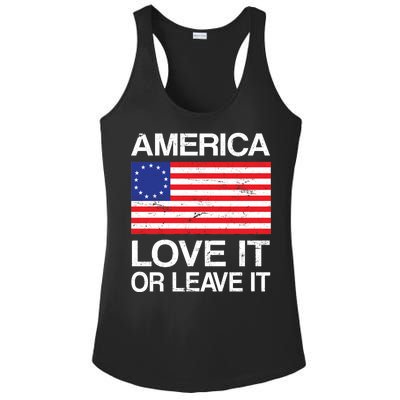 America Love It Or Leave It Betsy Ross Ladies PosiCharge Competitor Racerback Tank