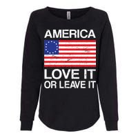 America Love It Or Leave It Betsy Ross Womens California Wash Sweatshirt