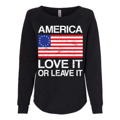 America Love It Or Leave It Betsy Ross Womens California Wash Sweatshirt