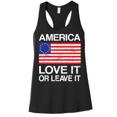 America Love It Or Leave It Betsy Ross Women's Racerback Tank