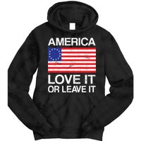 America Love It Or Leave It Betsy Ross Tie Dye Hoodie