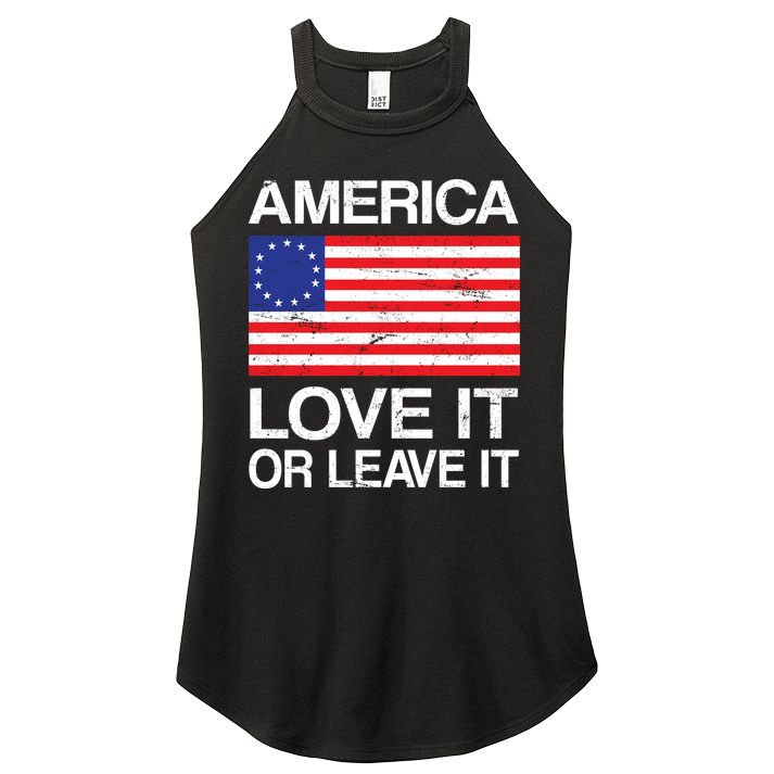 America Love It Or Leave It Betsy Ross Women's Perfect Tri Rocker Tank