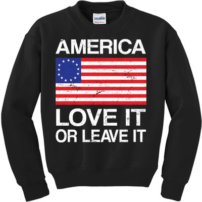 America Love It Or Leave It Betsy Ross Kids Sweatshirt