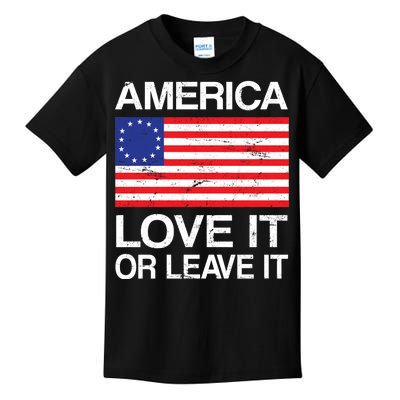 America Love It Or Leave It Betsy Ross Kids T-Shirt