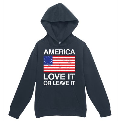 America Love It Or Leave It Betsy Ross Urban Pullover Hoodie