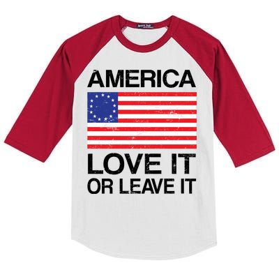 America Love It Or Leave It Betsy Ross Kids Colorblock Raglan Jersey