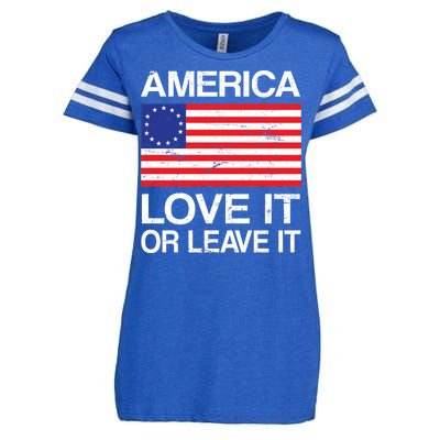 America Love It Or Leave It Betsy Ross Enza Ladies Jersey Football T-Shirt