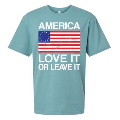 America Love It Or Leave It Betsy Ross Sueded Cloud Jersey T-Shirt