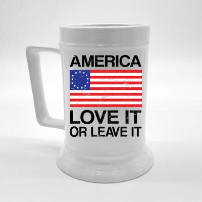 America Love It Or Leave It Betsy Ross Beer Stein