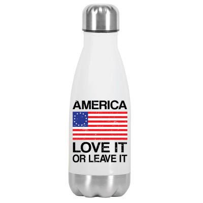 America Love It Or Leave It Betsy Ross Stainless Steel Insulated Water Bottle