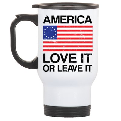 America Love It Or Leave It Betsy Ross Stainless Steel Travel Mug