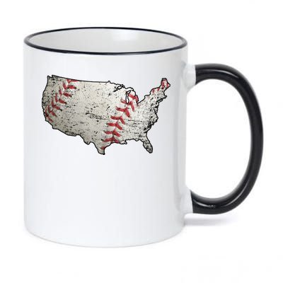 America Loves Baseball 11oz Black Color Changing Mug