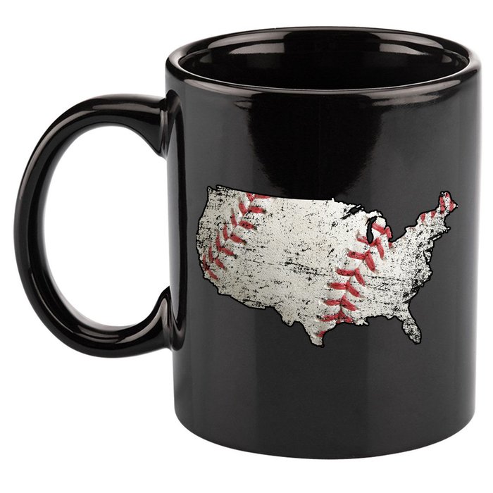 America Loves Baseball 11oz C Handle Ceramic Mug