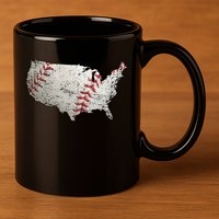 America Loves Baseball 11oz C Handle Ceramic Mug