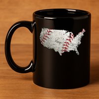 America Loves Baseball 11oz C Handle Ceramic Mug