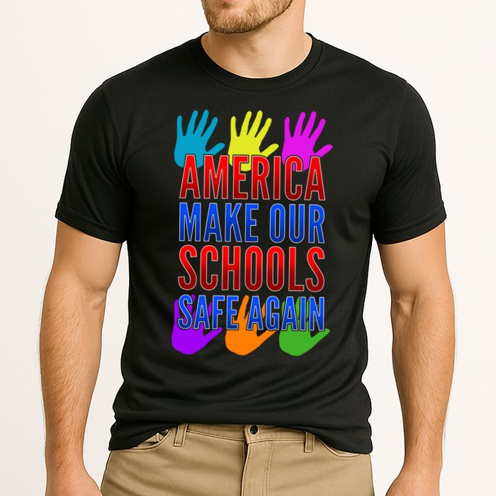 America Make Our Schools Safe Again Cooling Performance Crew T-Shirt