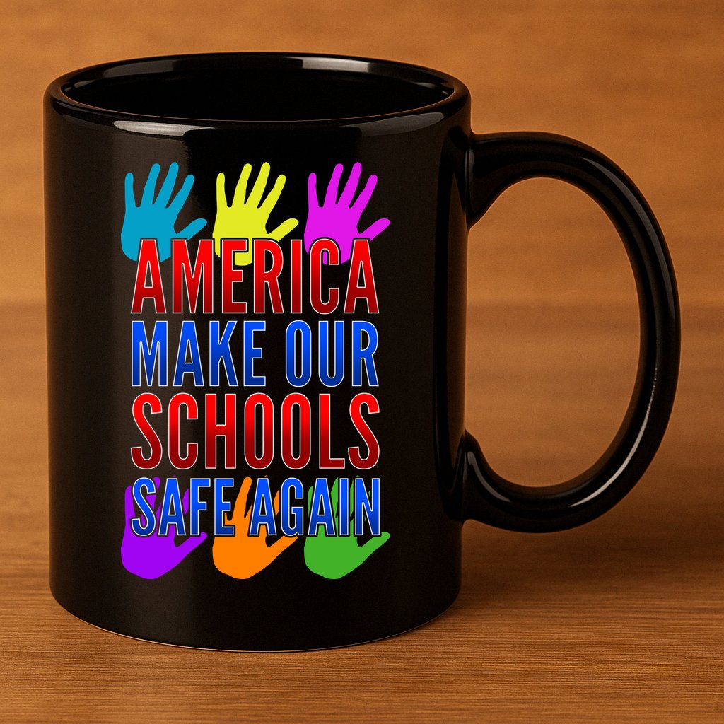 America Make Our Schools Safe Again 11oz C Handle Ceramic Mug