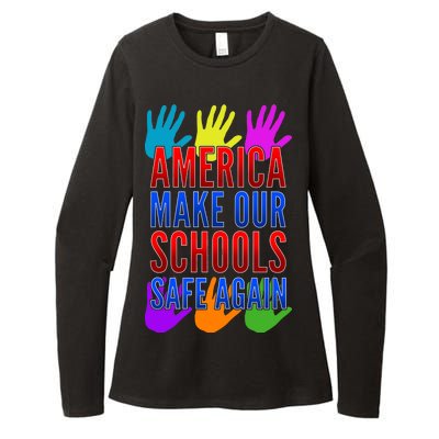 America Make Our Schools Safe Again Womens CVC Long Sleeve Shirt