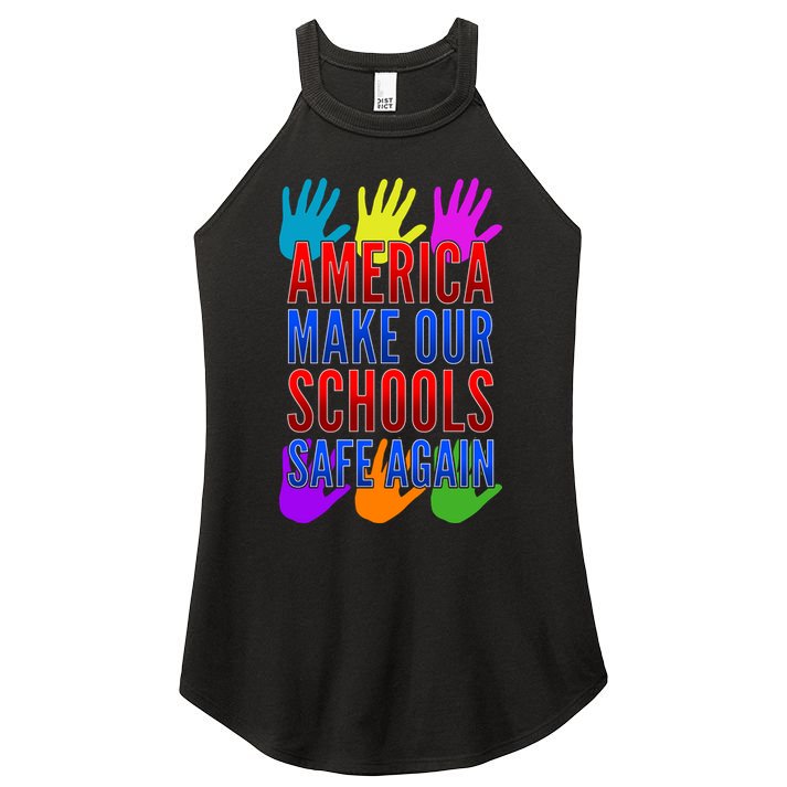 America Make Our Schools Safe Again Women's Perfect Tri Rocker Tank
