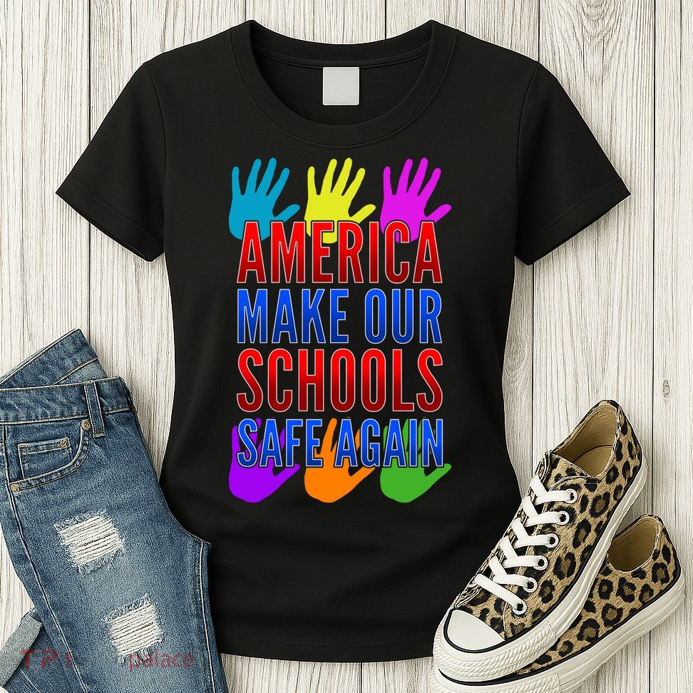 America Make Our Schools Safe Again Womens T-Shirt