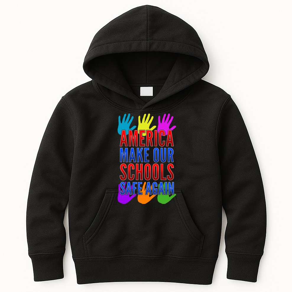 America Make Our Schools Safe Again Kids Hoodie