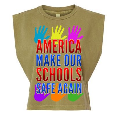 America Make Our Schools Safe Again Garment-Dyed Women's Muscle Tee