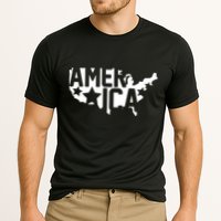 America State Map Cooling Performance Crew T-Shirt