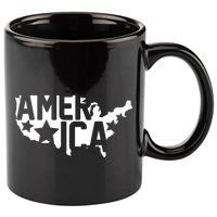 America State Map 11oz C Handle Ceramic Mug