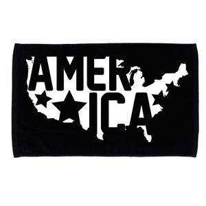 America State Map Microfiber Hand Towel