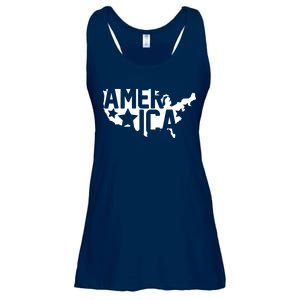 America State Map Ladies Essential Flowy Tank