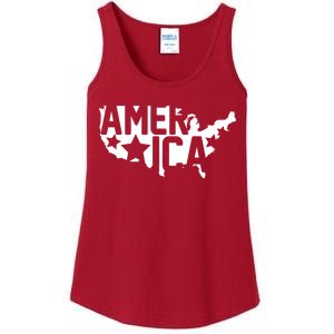 America State Map Ladies Essential Tank