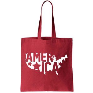 America State Map Tote Bag