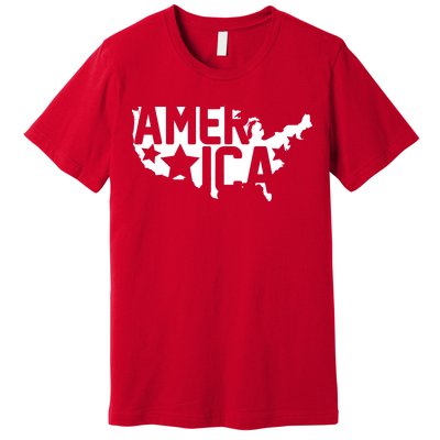 America State Map Premium T-Shirt