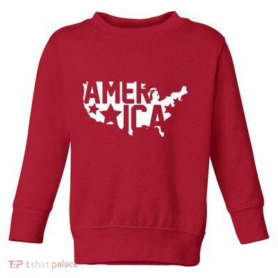 America State Map Toddler Sweatshirt