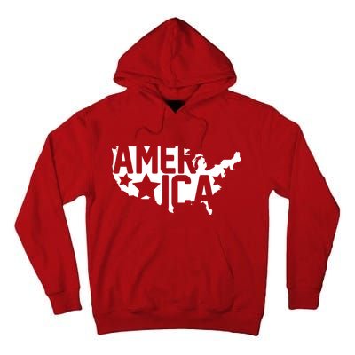 America State Map Tall Hoodie