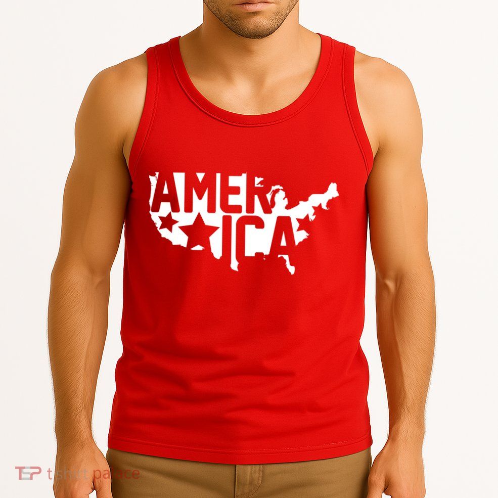 America State Map Tank Top
