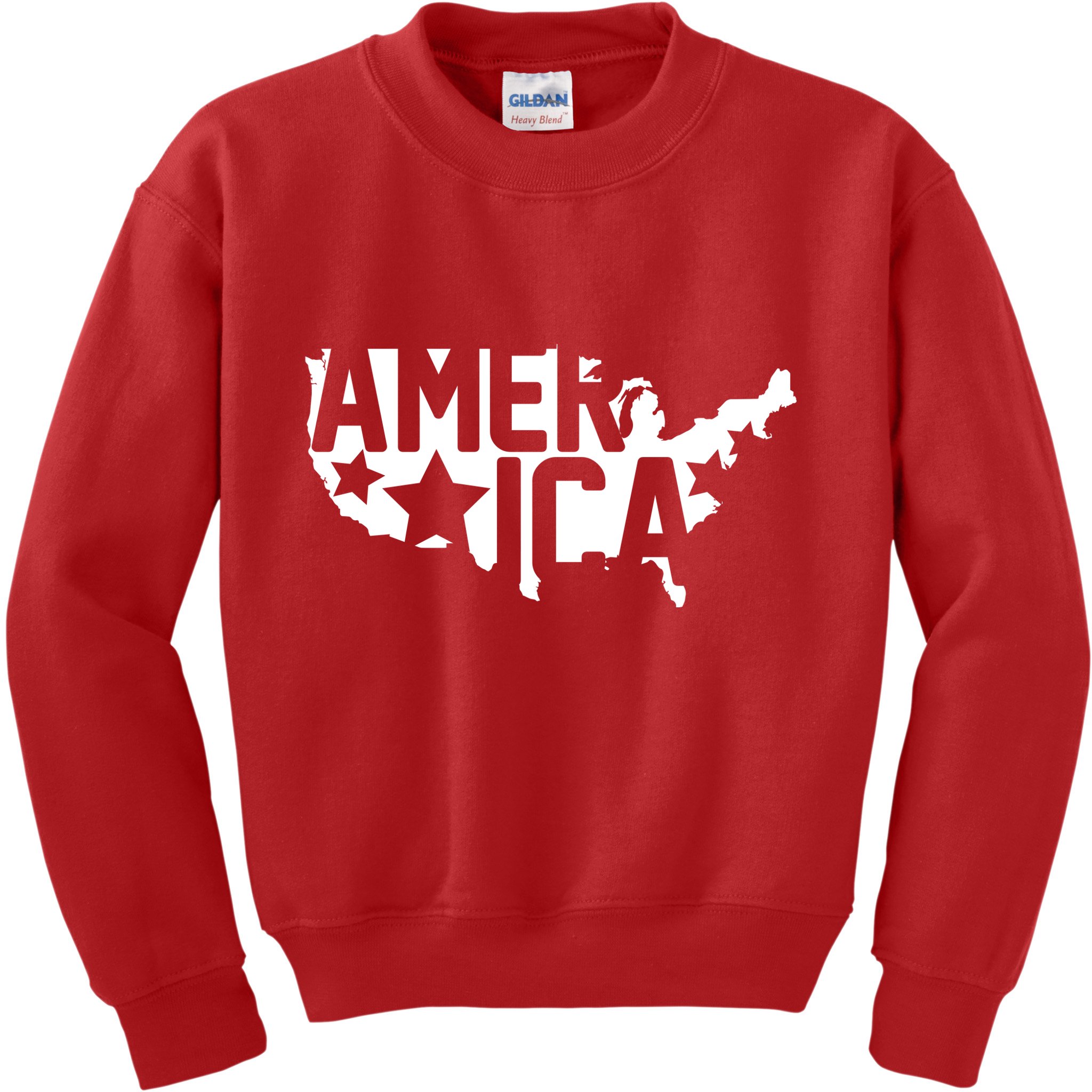 America State Map Kids Sweatshirt