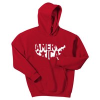 America State Map Kids Hoodie