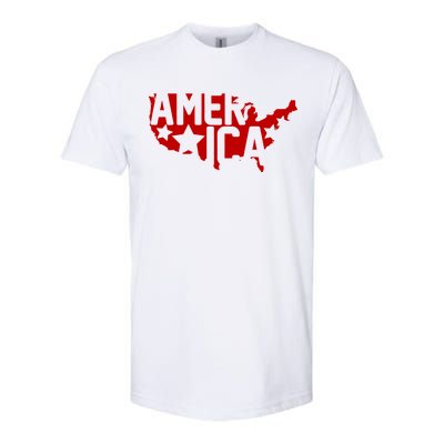 America State Map Softstyle® CVC T-Shirt