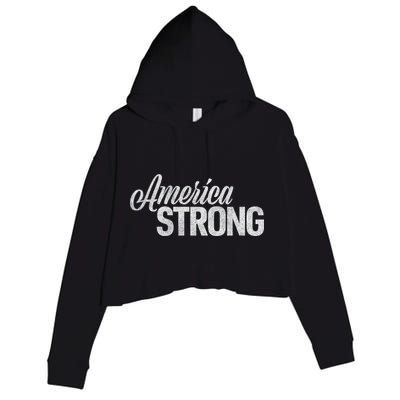 America Strong Crop Fleece Hoodie