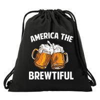 America The Brewtiful Drawstring Bag
