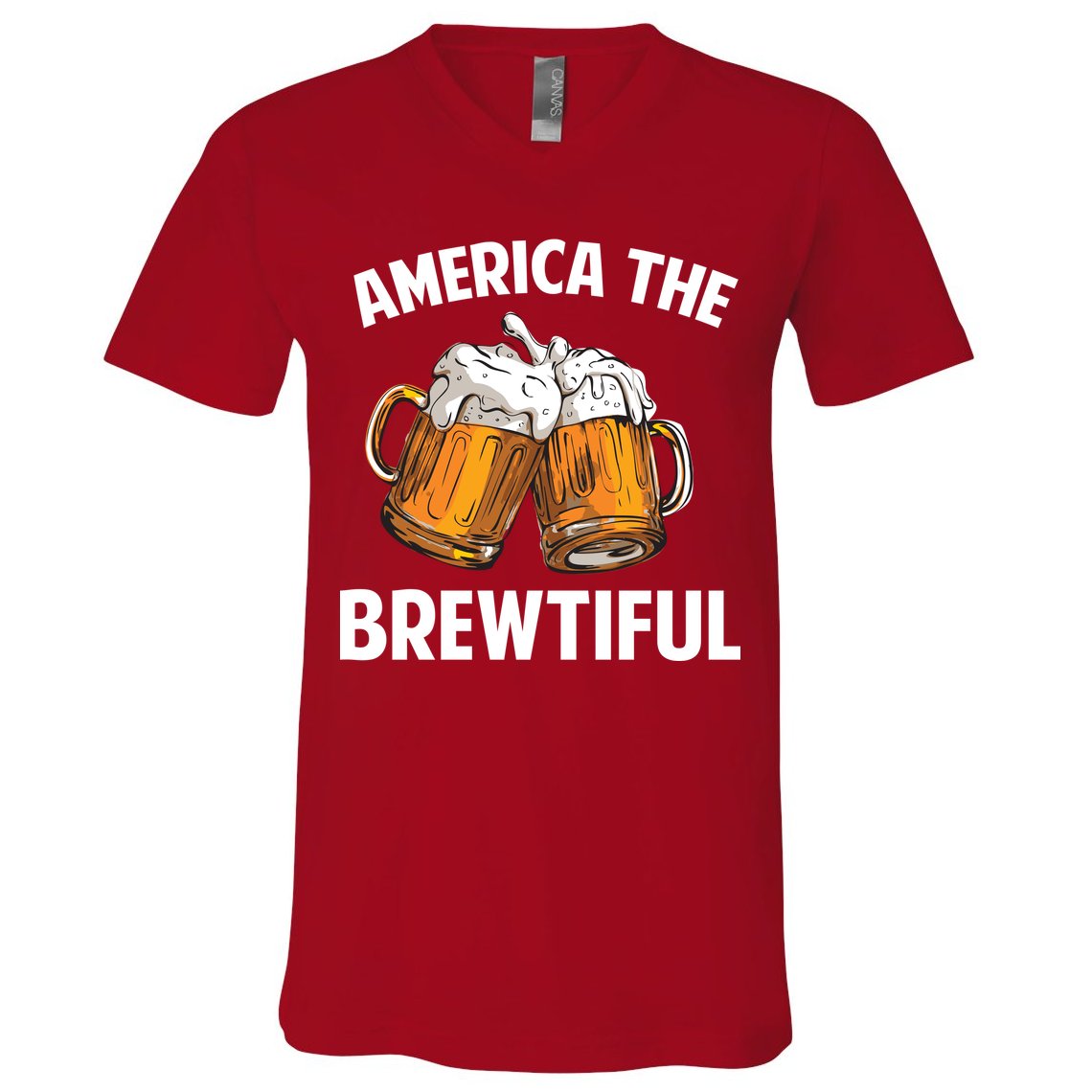 America The Brewtiful V-Neck T-Shirt