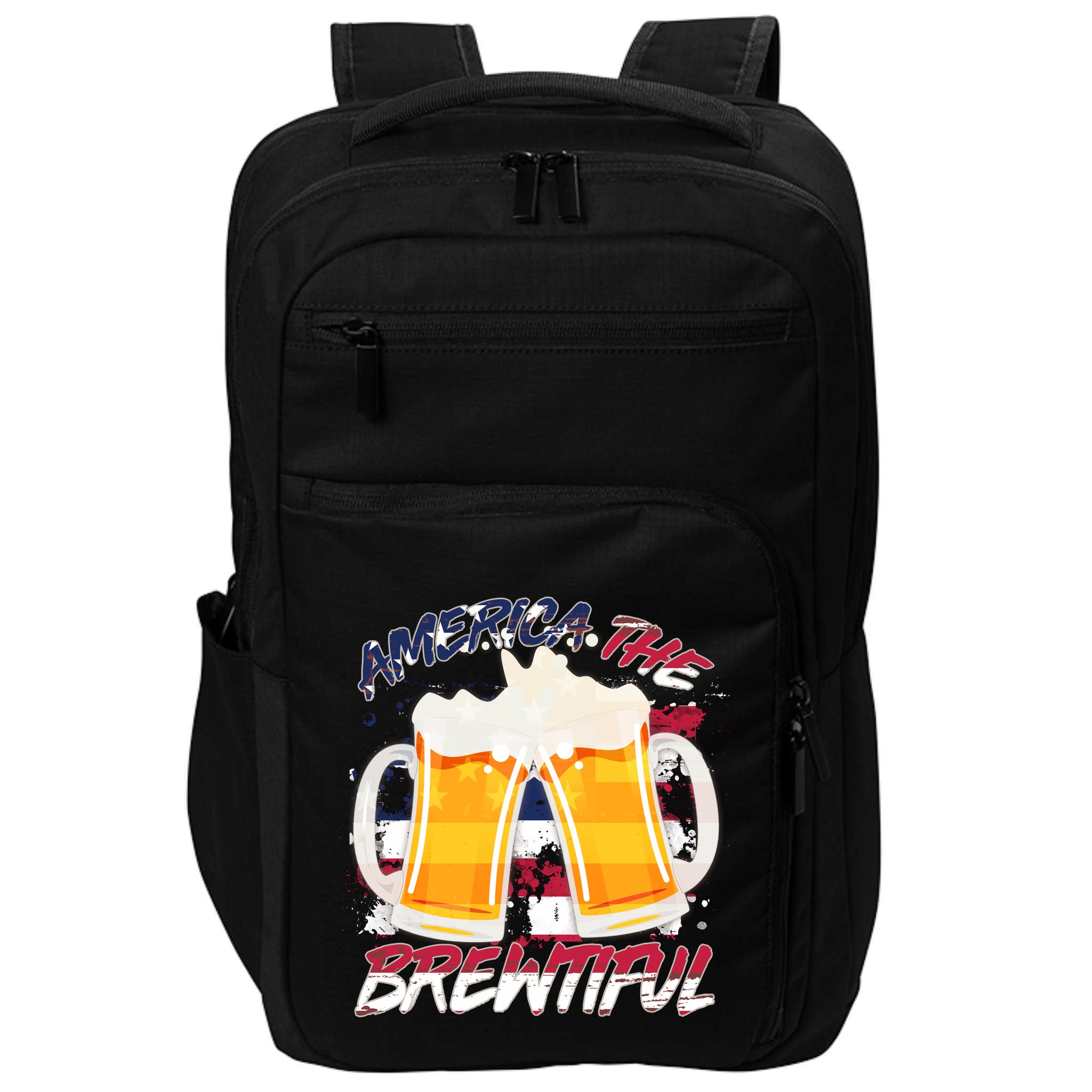 America The Brewtiful Beer USA Flag Impact Tech Backpack