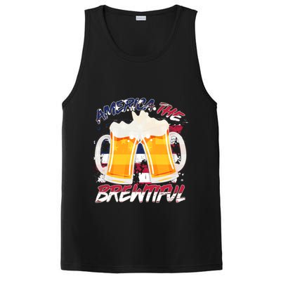 America The Brewtiful Beer USA Flag PosiCharge Competitor Tank