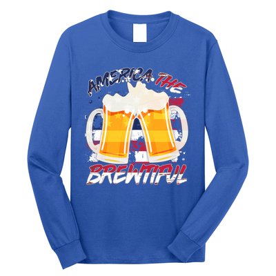 America The Brewtiful Beer USA Flag Long Sleeve Shirt